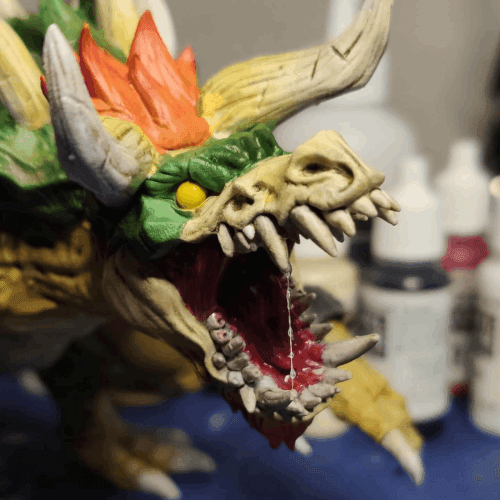 Giga Bowser - Drool detail